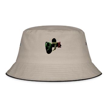 971 - Bucket Hat - khaki/black - Front