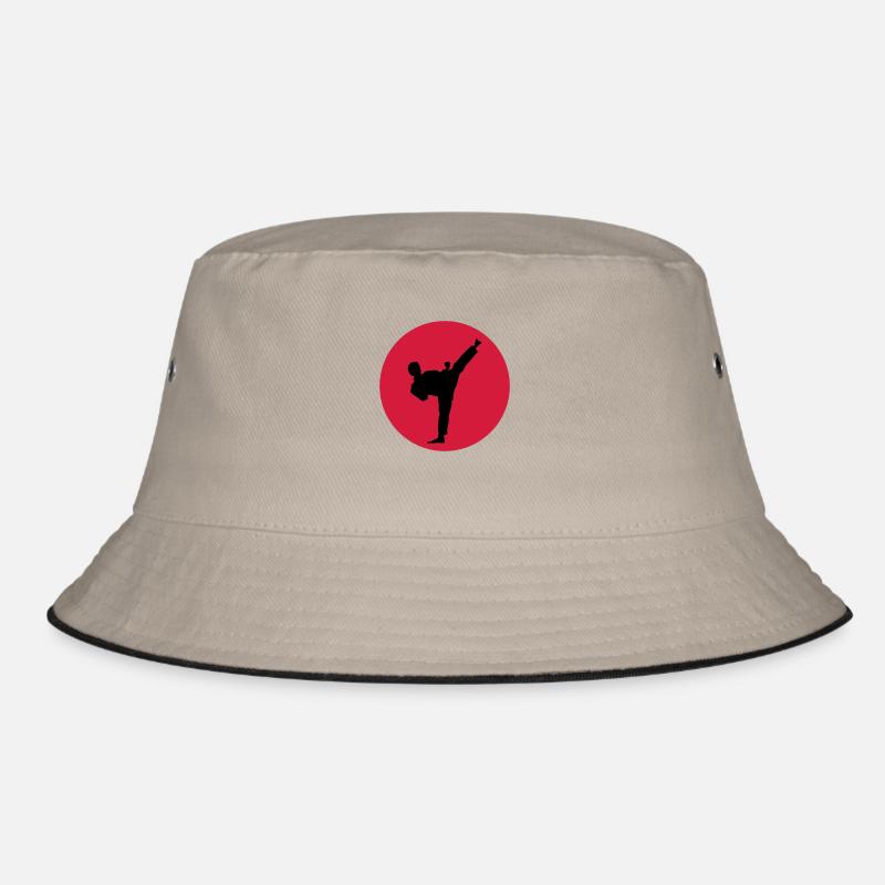 Kampfsport, Kick - Bucket Hat - Khaki/Schwarz