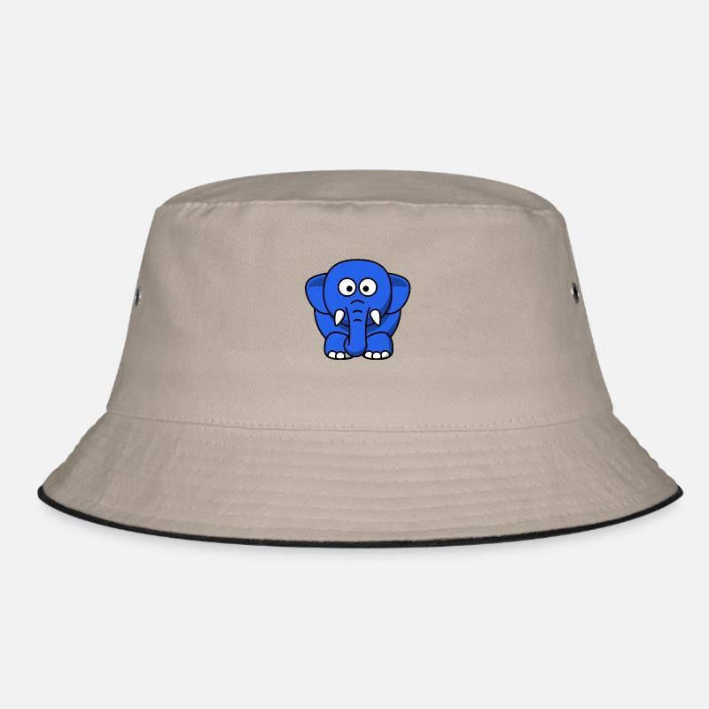 Elephant Elephant Circus - Bucket Hat - khaki/black