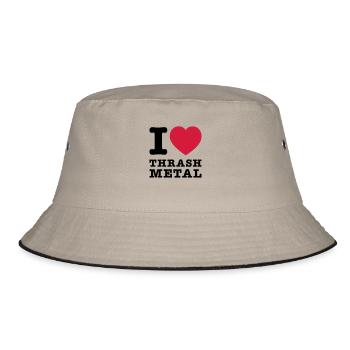I Love Thrash Metal 2 - Bucket Hat - khaki/black - Front