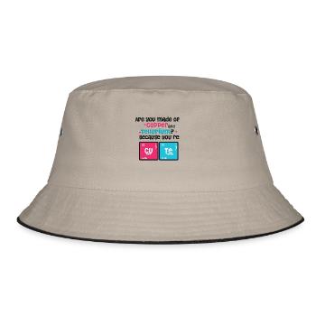 Youre Cute - Copper - Tellurium CUTE - Bucket Hat - Khaki/Schwarz - Vorne
