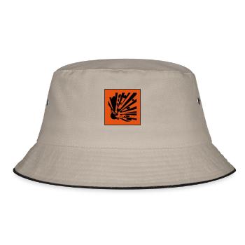explosive hazard symbol - Bucket Hat - khaki/black - Front