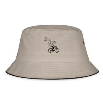 Free Your Mind - Bucket Hat - Khaki/Schwarz - Vorne