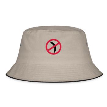 Wurst - Vegetarier - Bucket Hat - Khaki/Schwarz - Vorne