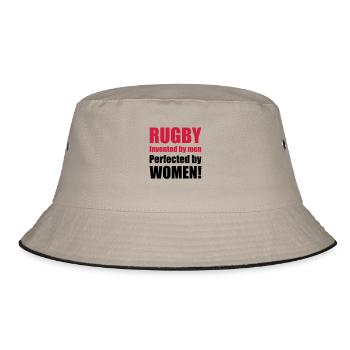 women_02 - Bucket Hat - Khaki/Schwarz - Vorne