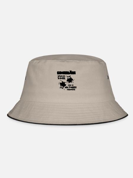 Eulen - Legendäre Spaßvögel im Oktober geboren - Bucket Hat - Khaki/Schwarz - Vorne