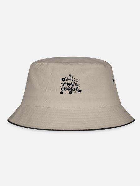 don´t go me on the cookie - Bucket Hat - Khaki/Schwarz - Vorne