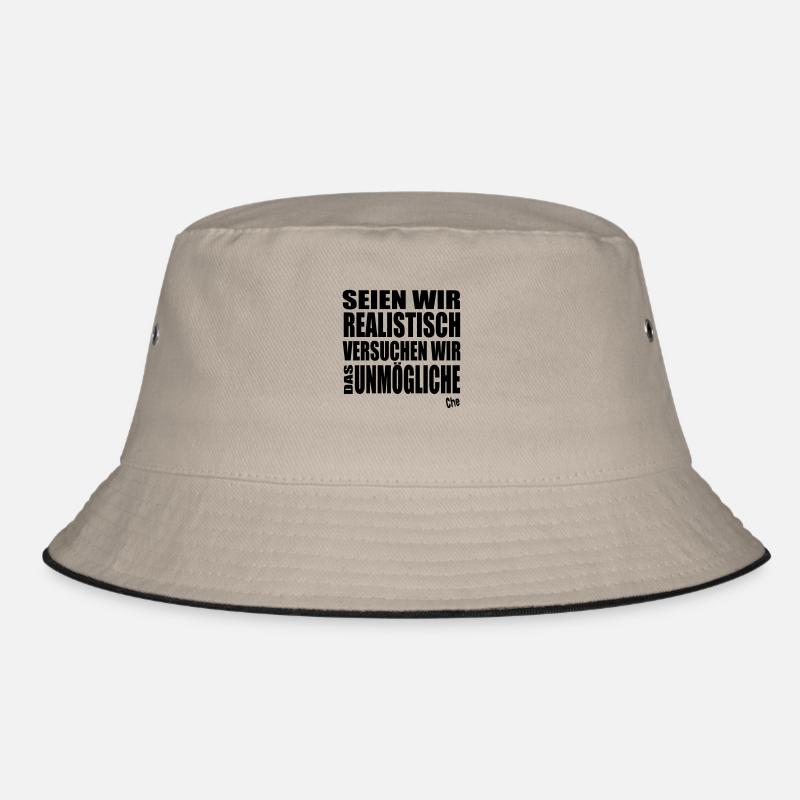 seien wir realistisch versuchen wir das unmögliche - Bucket Hat - Khaki/Schwarz
