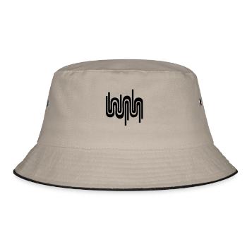 Abstract wave / 70s pattern - Bucket Hat - khaki/black - Front
