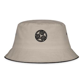 Triskele 1farbig - Bucket Hat - khaki/black - Front
