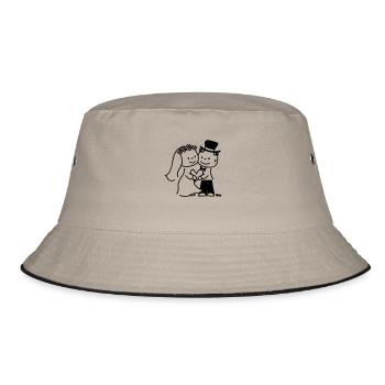 Brautpaar - Bucket Hat - khaki/black - Front