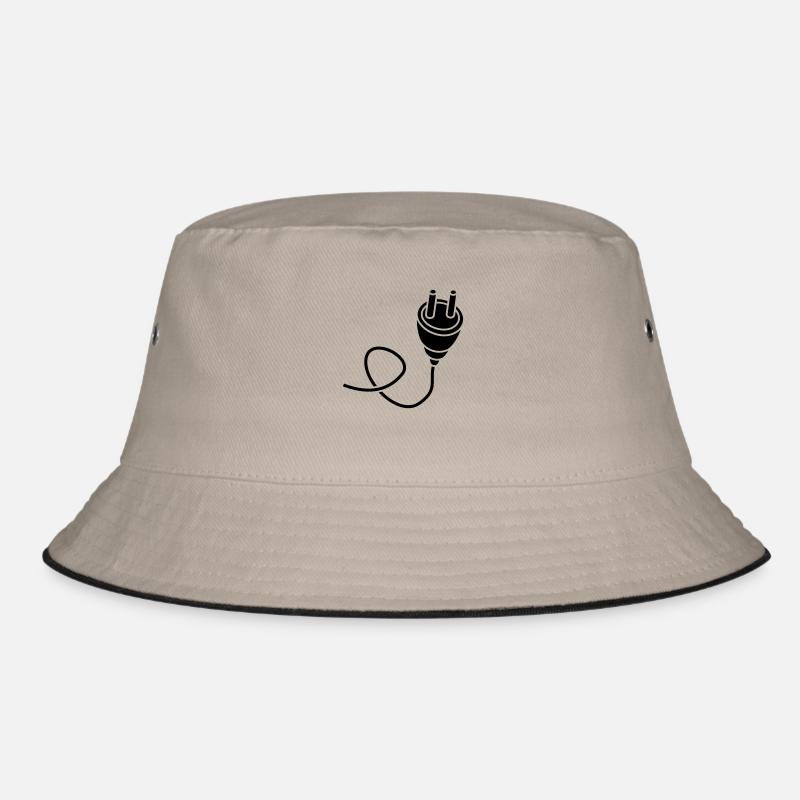 schwarz anschliessen anschluss kabel stecker steck Bucket Hat