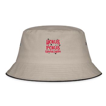 Hokus Pokus SImsalabim Zauberer - Bucket Hat - Khaki/Schwarz - Vorne