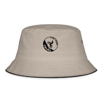 Trial f*ck yeah! - Bucket Hat - Khaki/Schwarz - Vorne