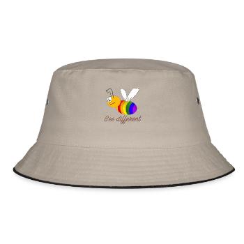 Bee different - Bucket Hat - khaki/black - Front