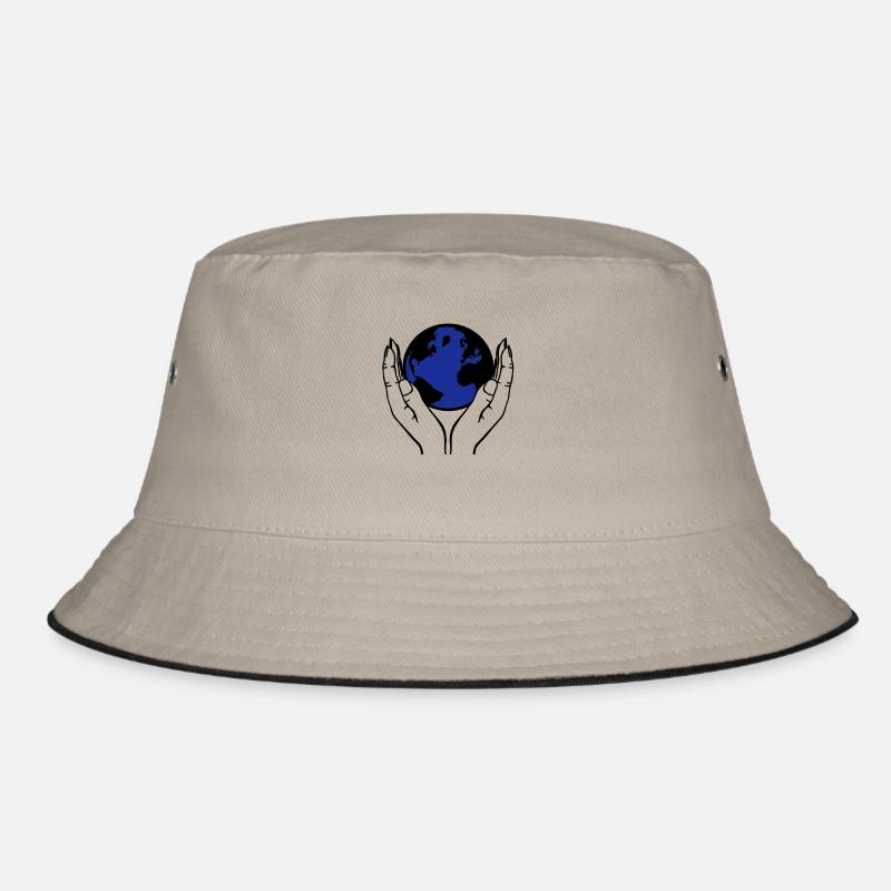 welt in händen Bucket Hat