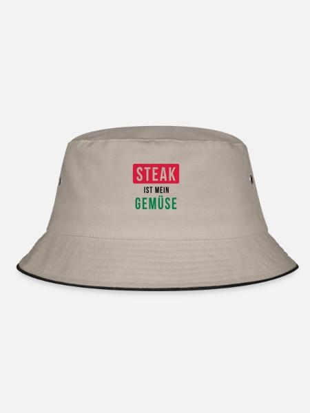 Steak is my vegetables - Barbecues - Bucket Hat - khaki/black - Front