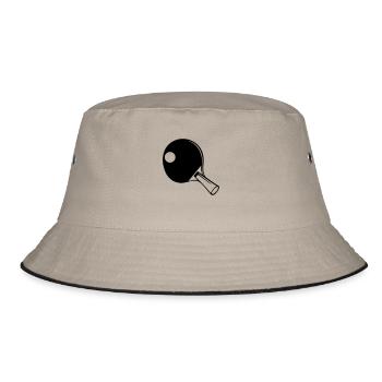 Tischtennis Schläger - Bucket Hat - Khaki/Schwarz - Vorne