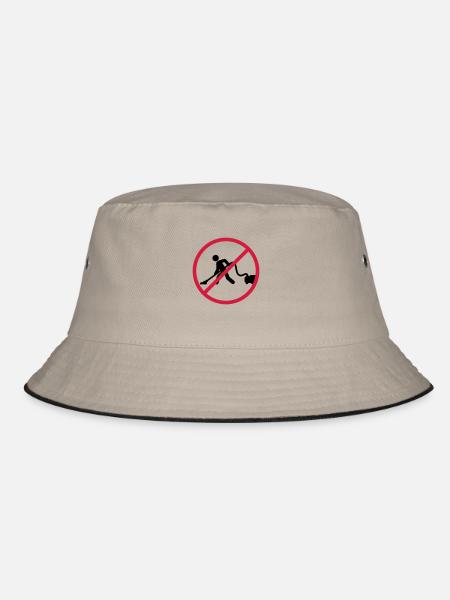 No Vacuuming - Bucket Hat - khaki/black - Front