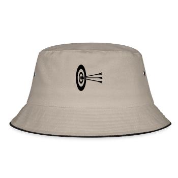 Archery Design - Bucket Hat - Khaki/Schwarz - Vorne