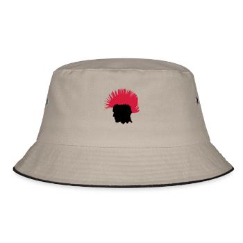 PUNK - Bucket Hat - khaki/black - Front