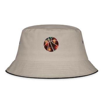 basketball galaxy - Bucket Hat - khaki/black - Front