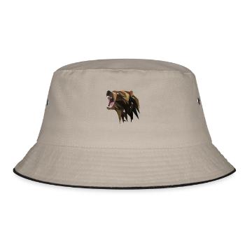 Polygon Bär - Bucket Hat - Khaki/Schwarz - Vorne