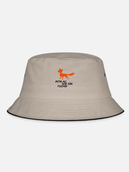fuchs2 - Bucket Hat - Khaki/Schwarz - Vorne