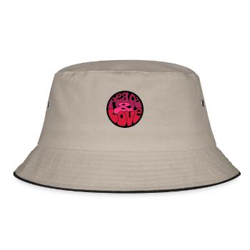 Peace Love Button_N2 - Bob - kaki/noir - Devant