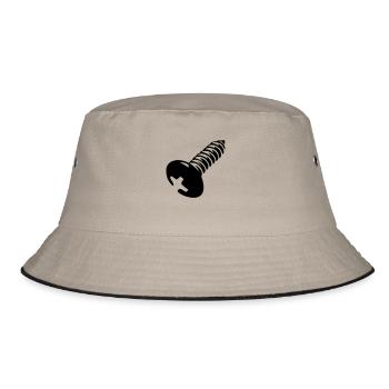schraube - Bucket Hat - Khaki/Schwarz - Vorne