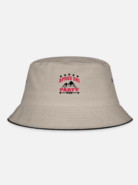 apres_ski_5_2f - Bucket Hat - Khaki/Schwarz - Vorne
