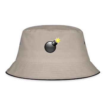 Smiley Bomb - Bucket Hat - khaki/black - Front