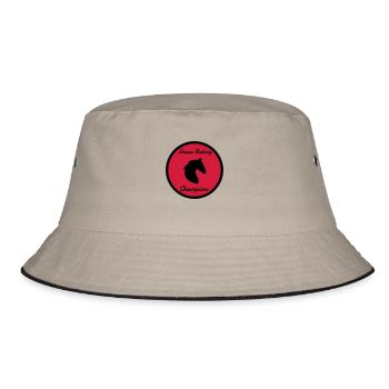 Riding Horse Rider Equestrianism Equitation - Bucket Hat - khaki/black - Front