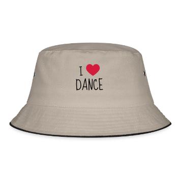 Tanz Musik Tänzer Ballett Oper - Bucket Hat - Khaki/Schwarz - Vorne