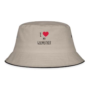 Godmother Godfather Patin Pate Parrain Marrraine - Bucket Hat - khaki/black - Front