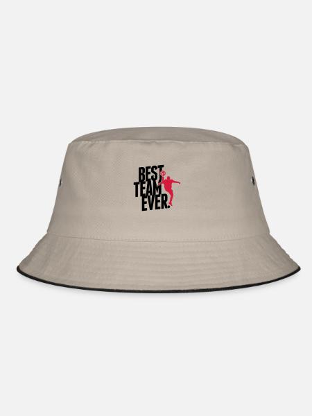 Best team ever - fußball - soccer-Fussball Spiel - Bucket Hat - Khaki/Schwarz - Vorne