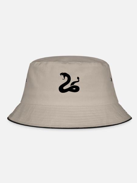Schlange - Bucket Hat - Khaki/Schwarz