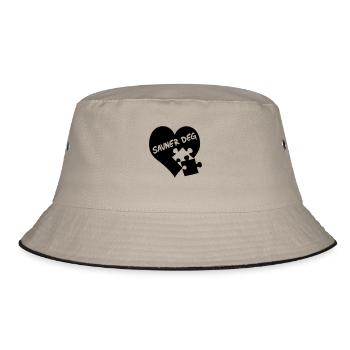 miss you / savner deg - Bucket Hat - Khaki/Schwarz - Vorne