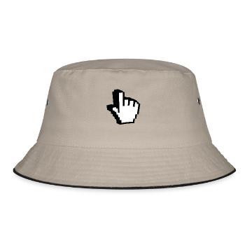 hand 3d pc - Bucket Hat - Khaki/Schwarz - Vorne
