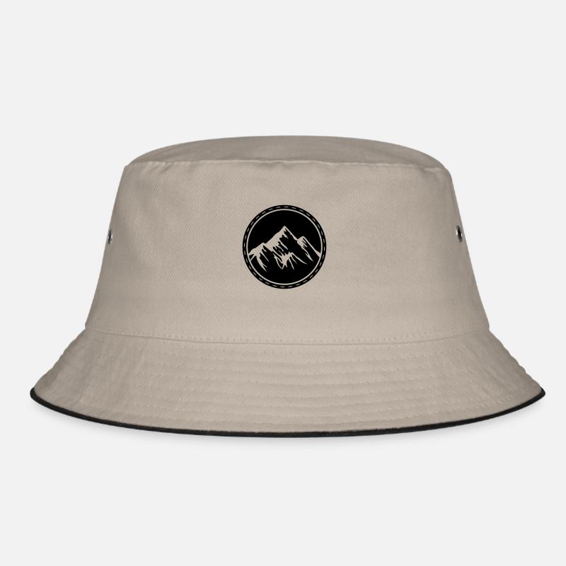 berge kreis - Bucket Hat - Khaki/Schwarz