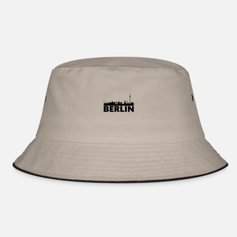 Berlin Skyline - Bucket Hat - Khaki/Schwarz