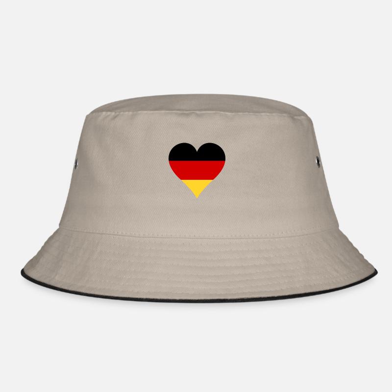 Coeur drapeau Allemagne - Bob - kaki/noir