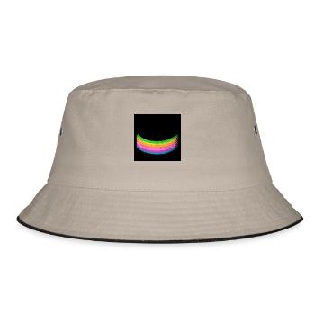Face mask, mask, rainbow, rainbow, black - Bucket Hat - khaki/black - Front