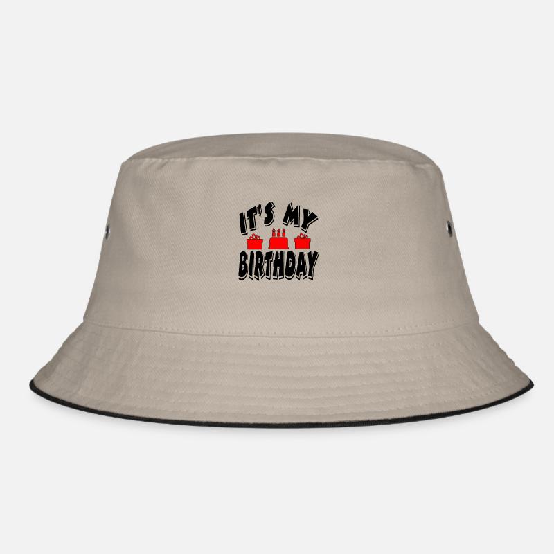 Birthday - Bucket Hat - khaki/black