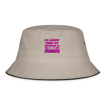 Angling - Bucket Hat - khaki/black - Front