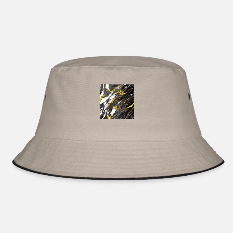 Marble Optics Black Gold Bucket Hat