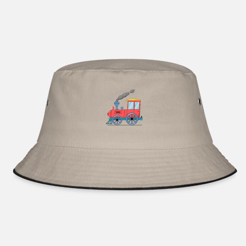 Children's train railway pink Bucket Hat