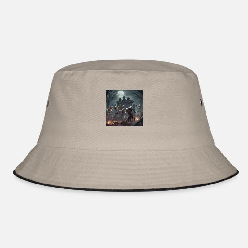 Gruseliger Spaß - Bucket Hat - Khaki/Schwarz