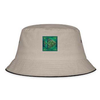 Piranha Fish Omnivore - Bucket Hat - khaki/black - Front