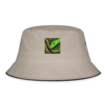 Reptile serpent vert - Bob - kaki/noir - Devant